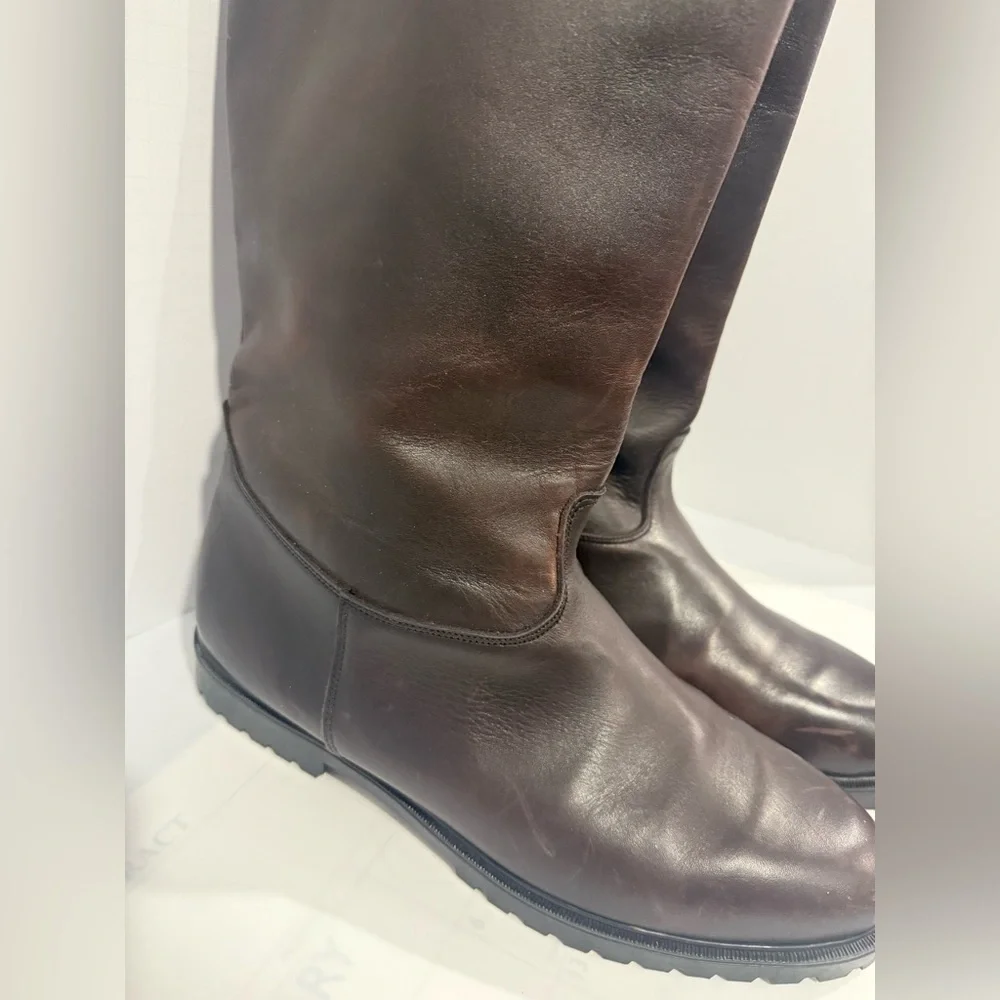 Lands' End coffee brown Leather Boots